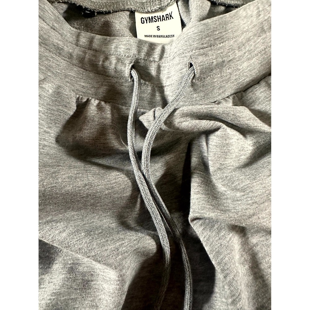 Gymshark Jogger Pants Mens Small Gray Embroidered Skinny Legs Pockets Drawstring - Picture 3 of 4